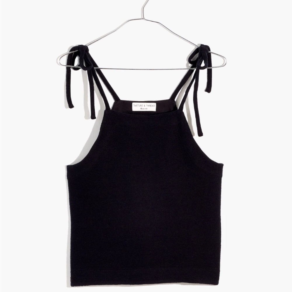 Madewell Black tie top tank